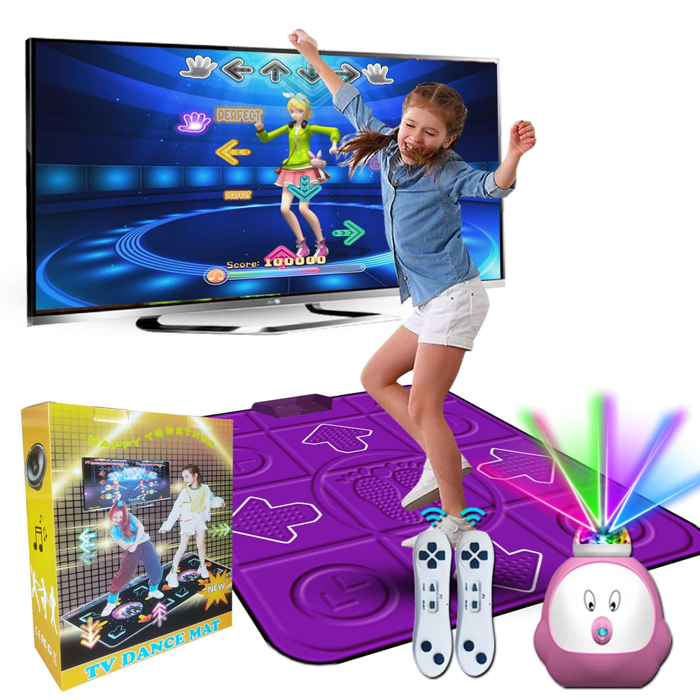 YRPRSODF Dance Mat kids dancing on a colorful surface for active play and coordination.