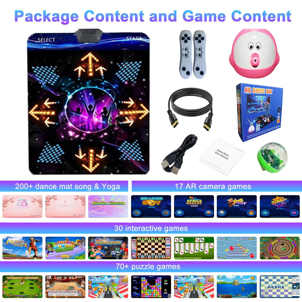 YRPRSODF dance mat plug-and-play setup for quick entertainment.