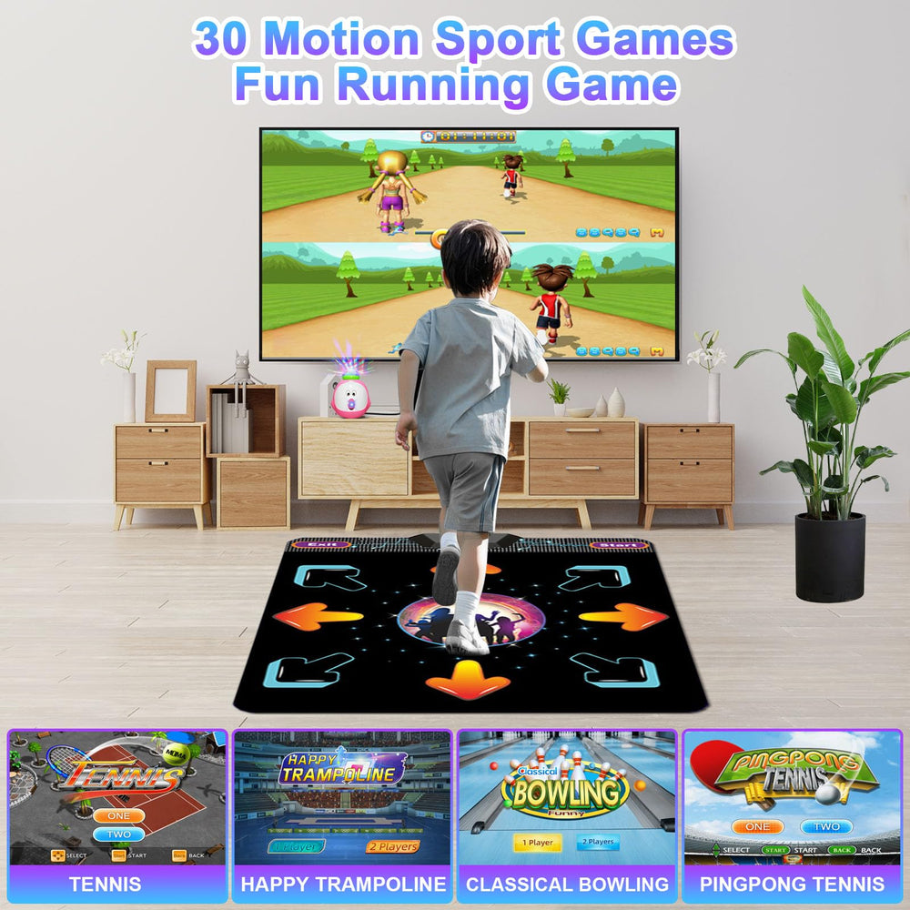 YRPRSODF dance mat with two wireless controllers for multiplayer play