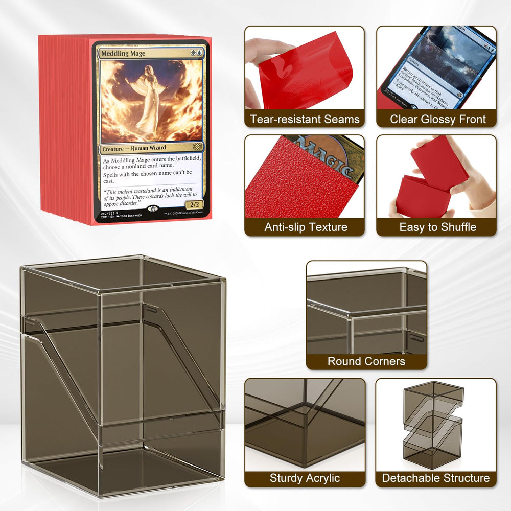 YSCare 66×91mm sleeves, clear and sturdy for long-term card aging protection