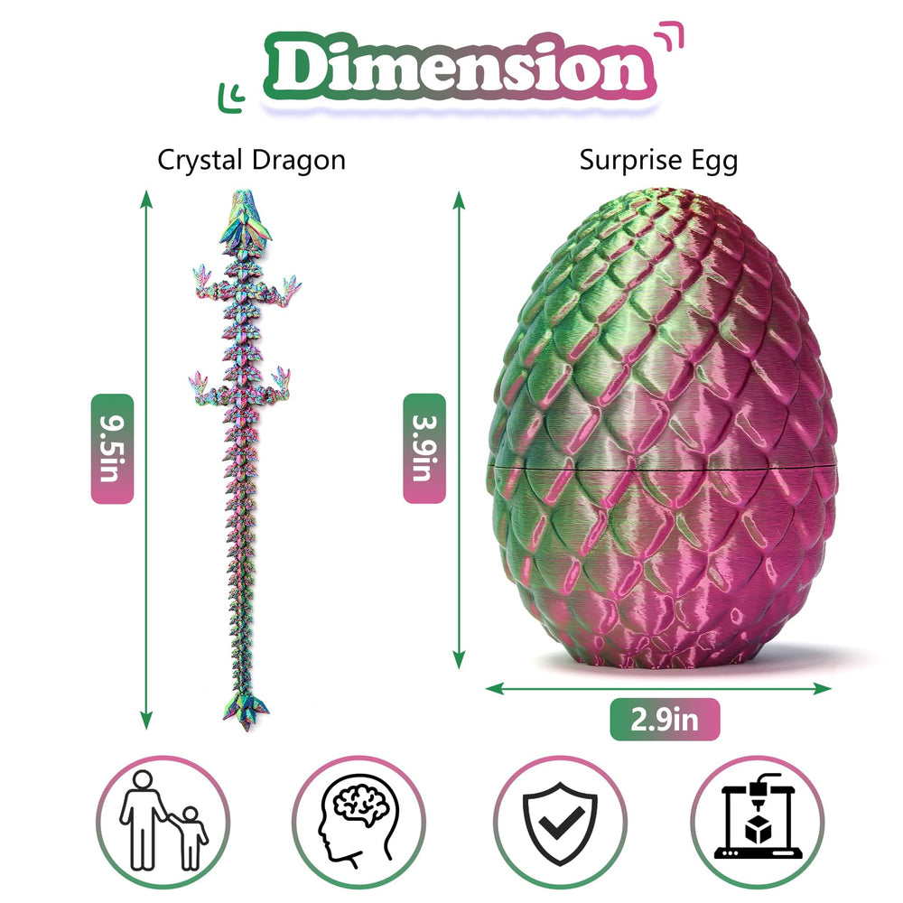 YTRXYLKL detailed dragon egg artwork for shelf display and imaginative play.