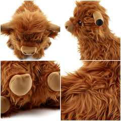 Close-up of Yytoyshop Highland Cows plush fur texture inviting hugs
