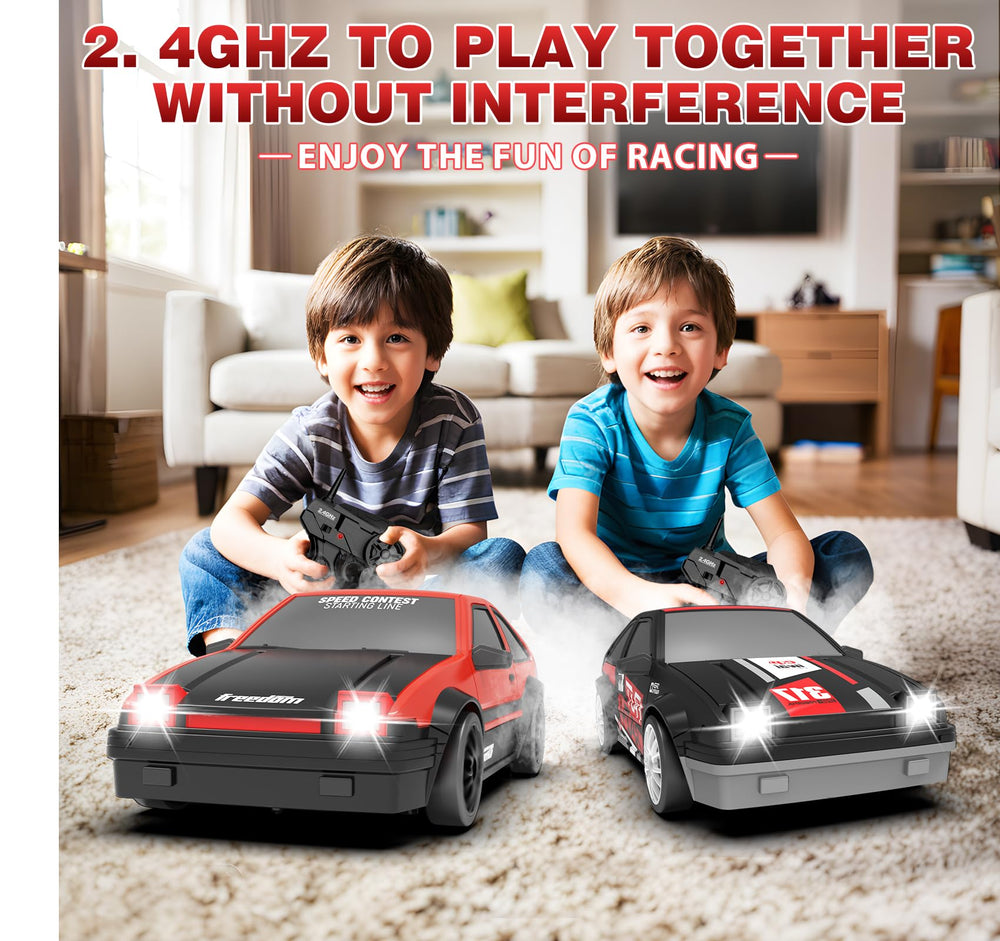 YUAN PLAN RC drift car packaging includes extra tires and accessories