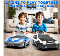 YUAN PLAN RC drift car white extra tires ready for drift practice