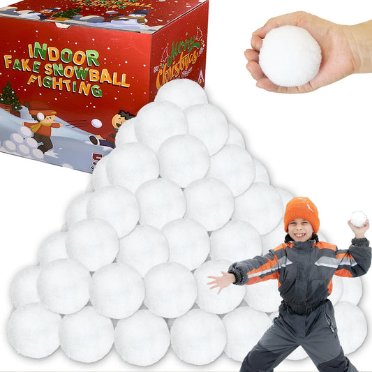 YUANDJO reusable water balls close-up of a soft white snowball for indoor play.