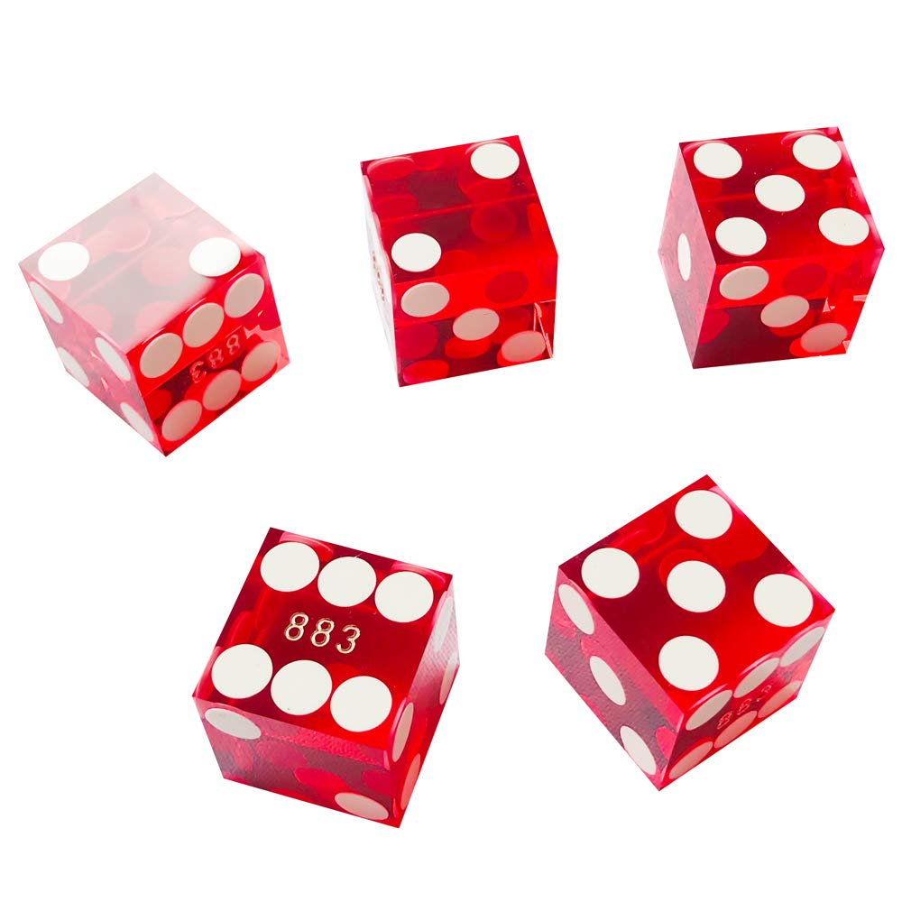 Yuanhe 19mm transparent acrylic dice showing clear, readable pips
