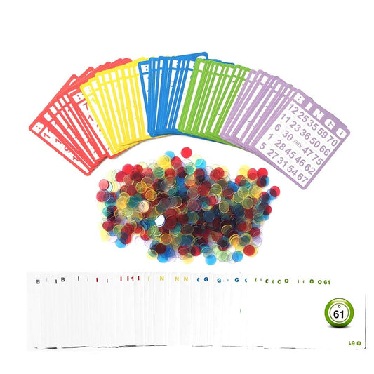 Yuanhe Bingo cards set with 50 cards for easy family game night.