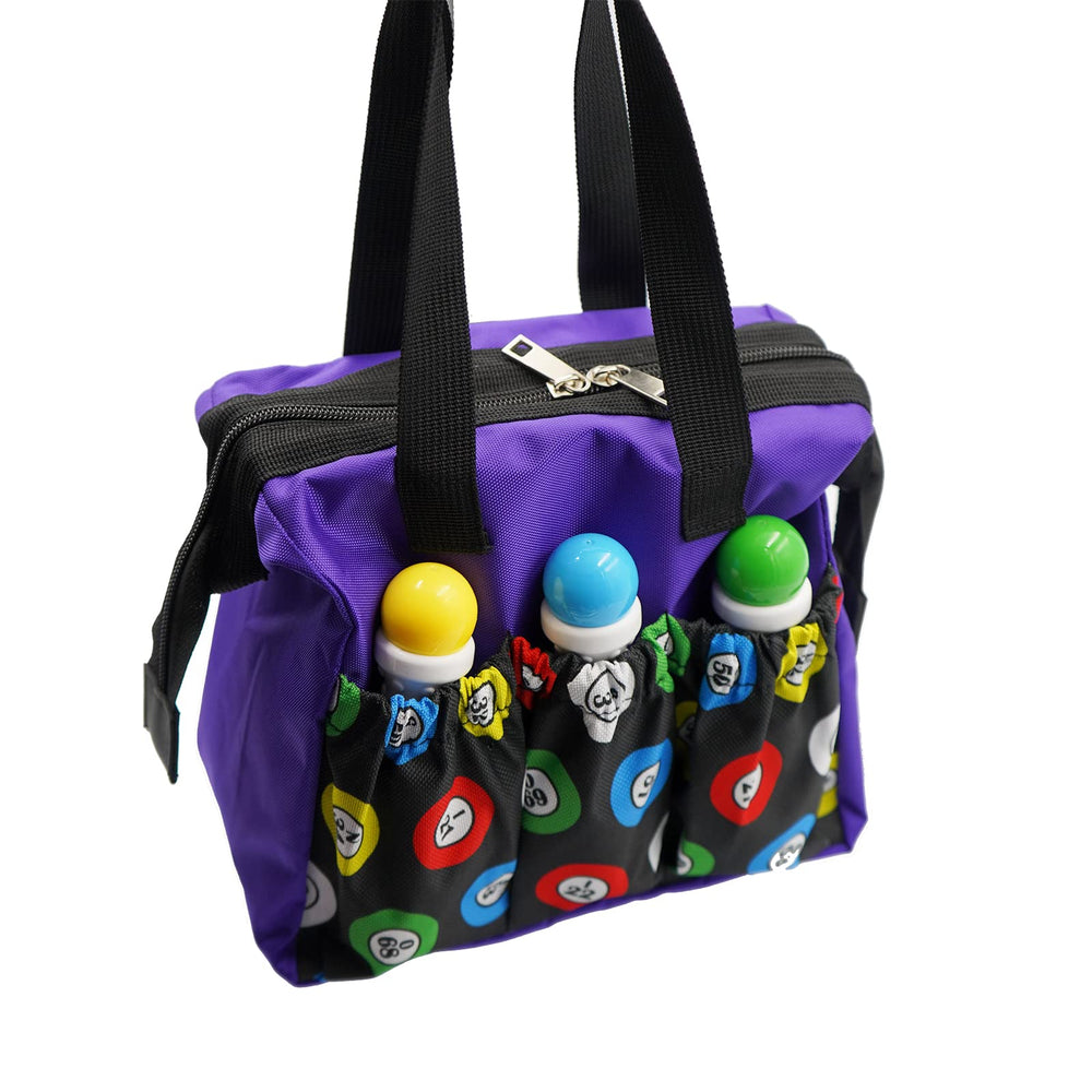 Yuanhe Bingo Dauber Bag dimensions 8x8x5 inches for ample capacity.