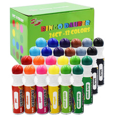 Yuanhe bingo daubers in vibrant mixed colors for quick, mess-free bingo games.