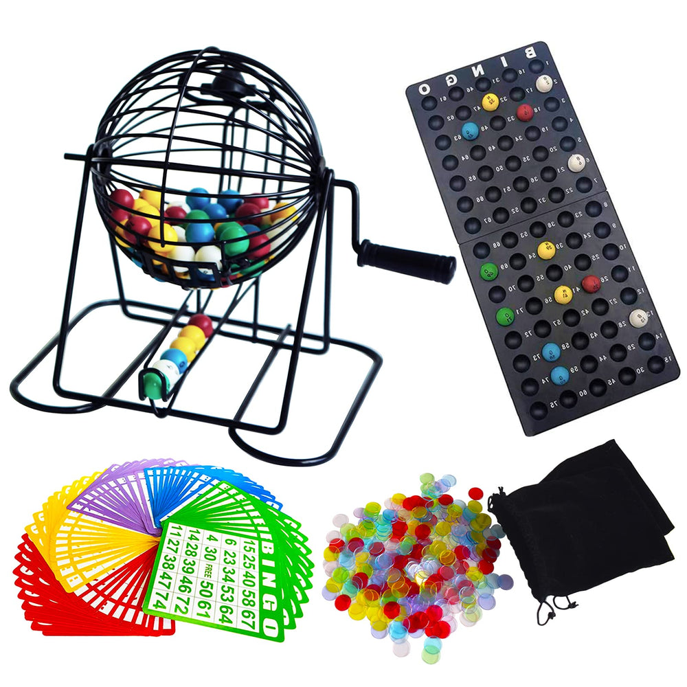 Yuanhe deluxe bingo set with metal round cage for smooth draws.