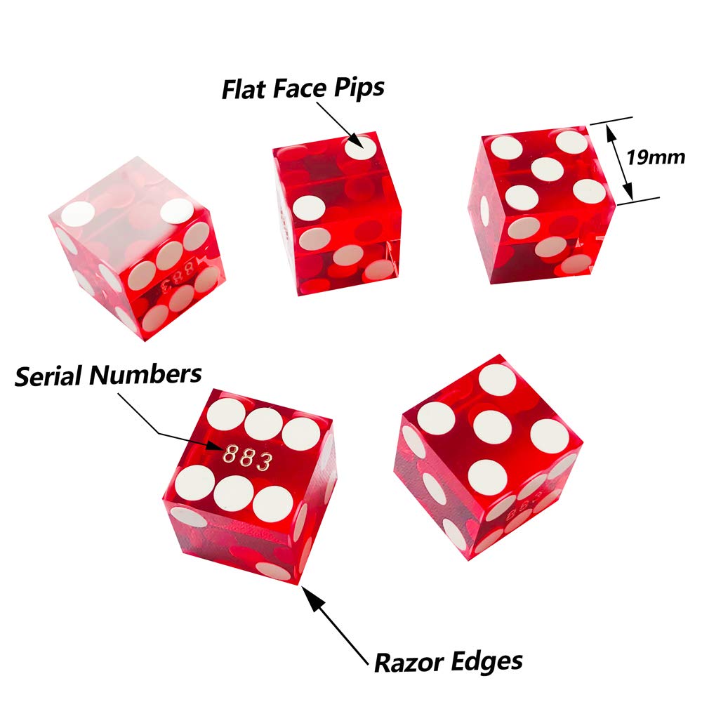 Yuanhe dice with white pips offering high visibility for quick reads