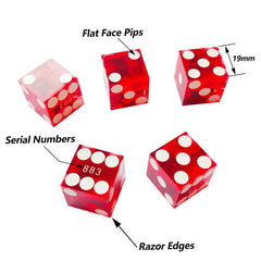 Yuanhe dice with white pips offering high visibility for quick reads