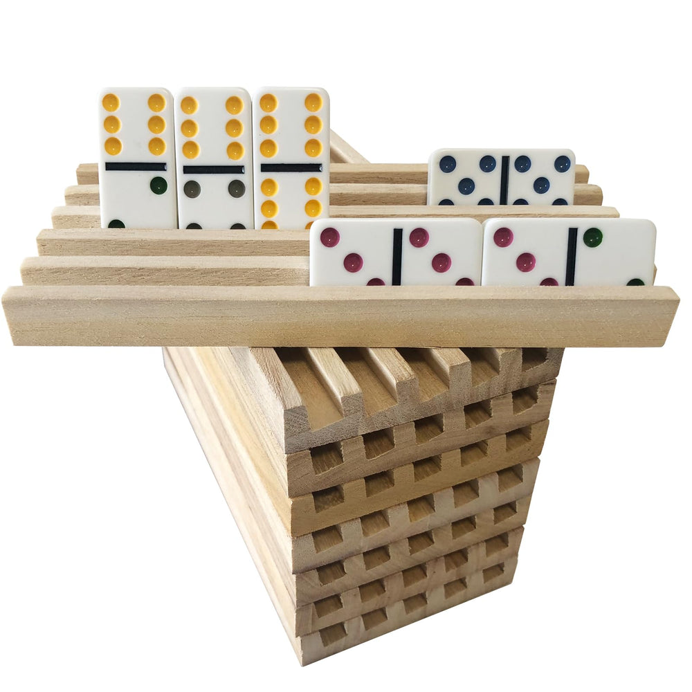 Yuanhe domino holder tray wood grain detail highlights quality and natural texture.