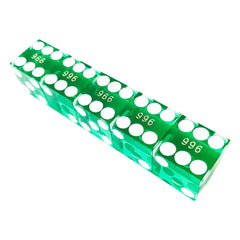 Yuanhe glossy transparent acrylic dice show vibrant white pips.