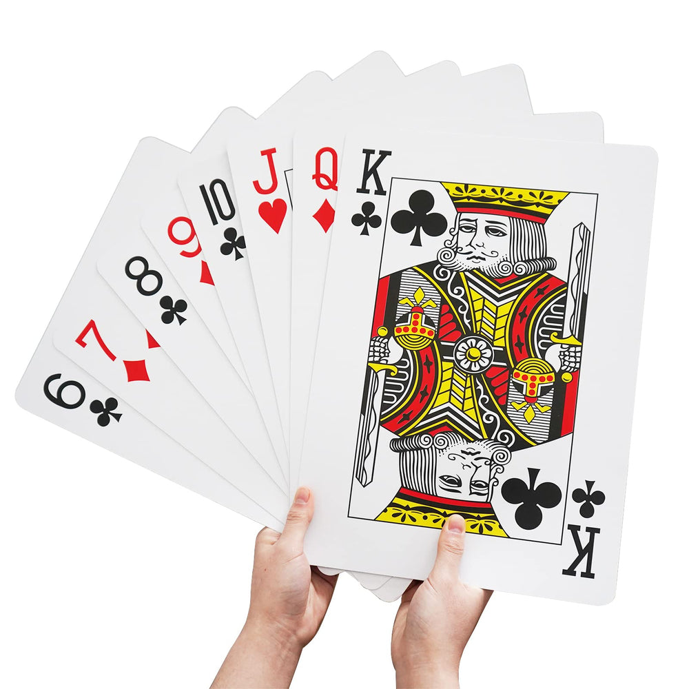 Yuanhe jumbo large cards decor setup, perfect for casino-themed parties.