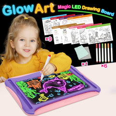 YUBALEER board built-in stand supports hands-free drawing.