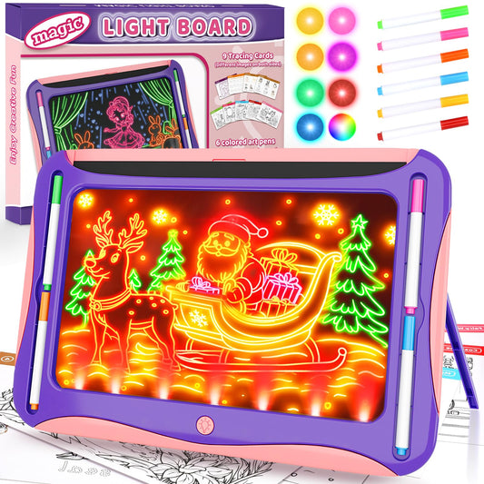 YUBALEER Magic LED drawing board with trace surfaces for creative drawing sessions.