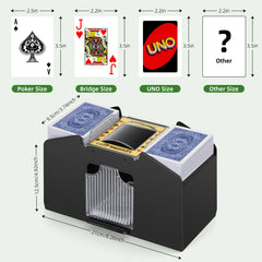 Compact, portable YUCEEN card shuffler ideal for home and travel