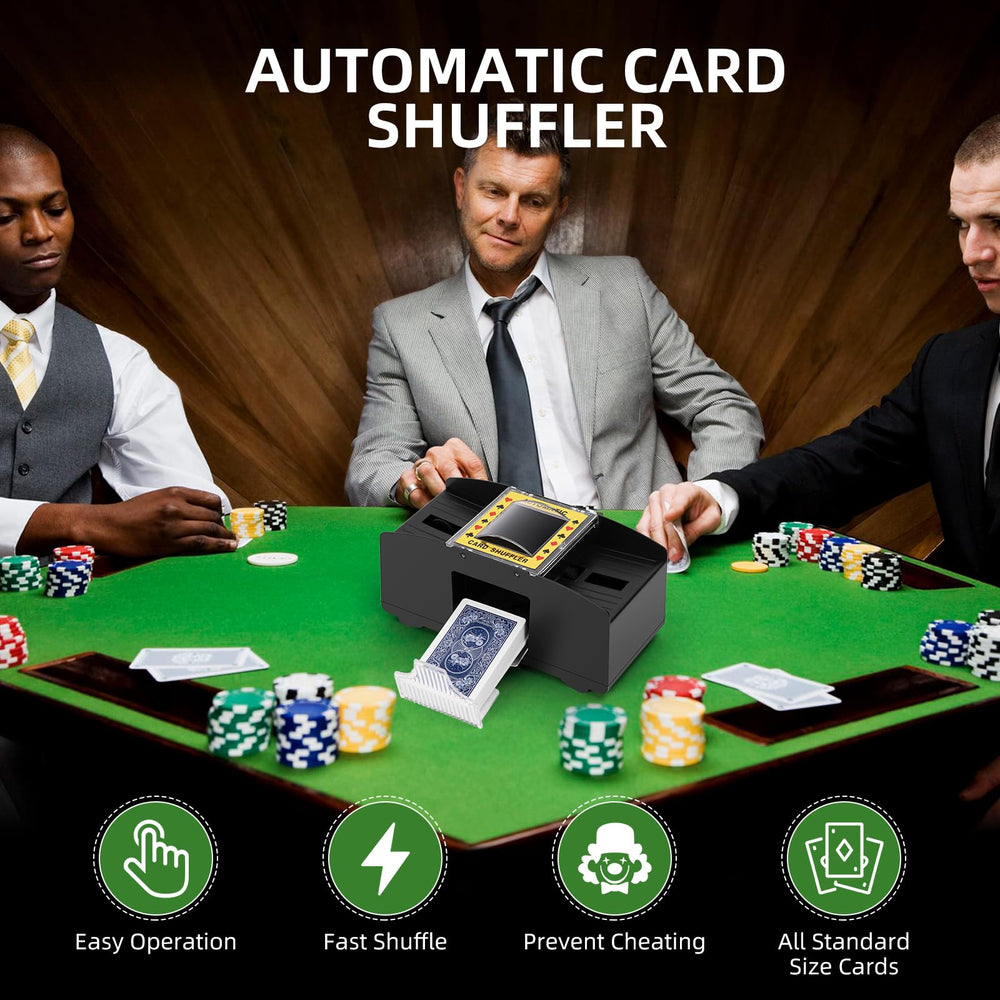 YUCEEN shuffler loading cards for fast, even distribution during games