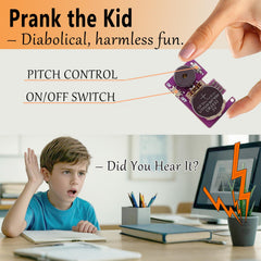 YueFeiAud randomized chirp interval settings help create unpredictable pranks safely.