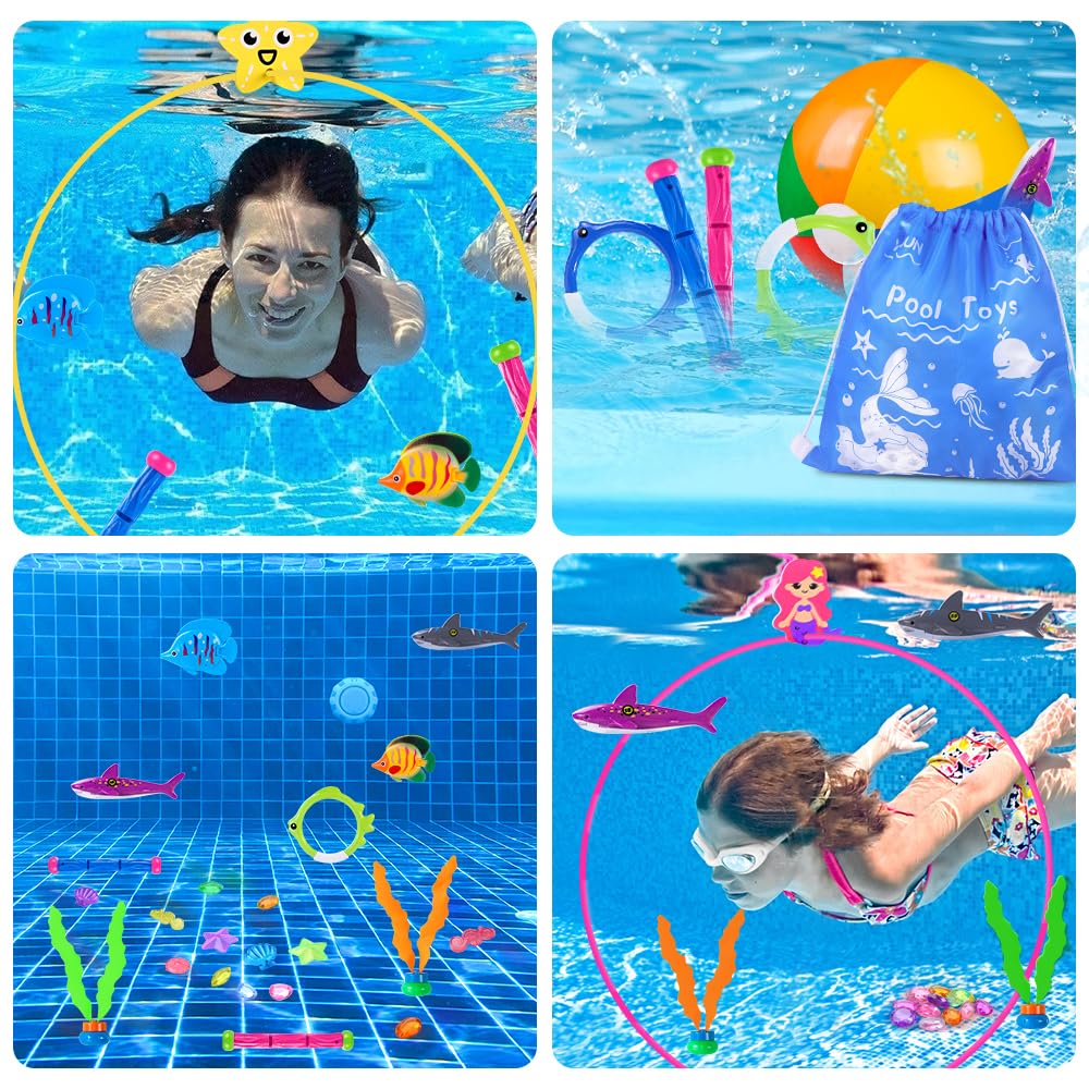 YUJUN diving-gems offer bright rewards during pool games