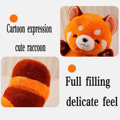 YUKOUQIAN red panda plush positioned for playtime with kids