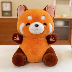 YUKOUQIAN red panda plush after vacuum-pack recovery illustrating reshape