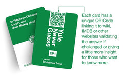 Yule Never Guess category cards invite diverse topics and fresh challenges.