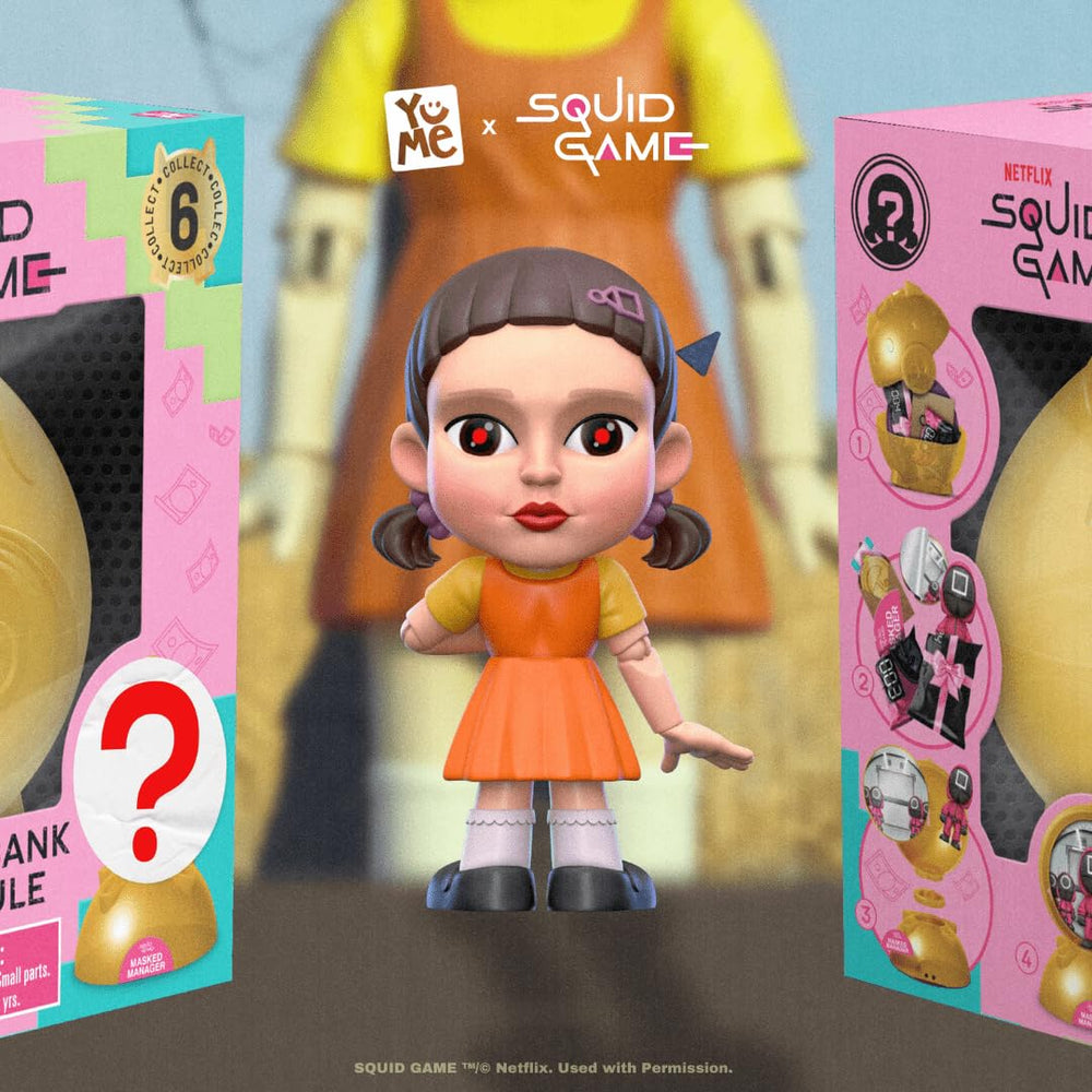 Six collectible figures to help complete your YuMe Squid Game set