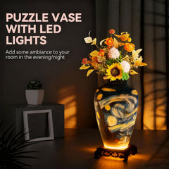YunSheCSBS vase features removable water cup for easy arrangements.