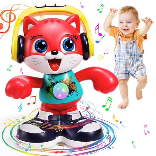 Yunaking Dancing Cat Toy with music and lights boosts active play and learning