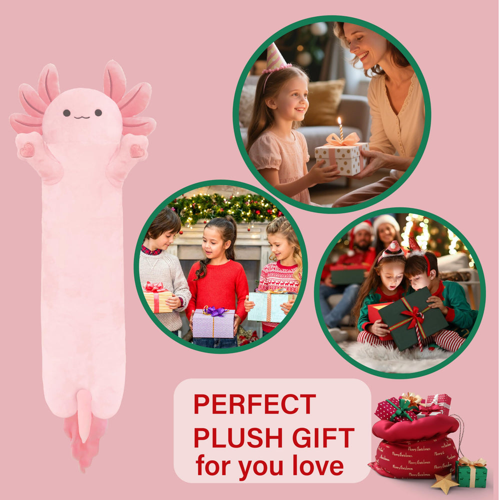 YUNCOL Axolotl plush decor accent adds whimsy to bedrooms and playrooms.
