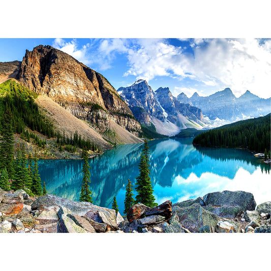 Yundu Moraine Lake puzzle box front view, ideal for gifting and display.