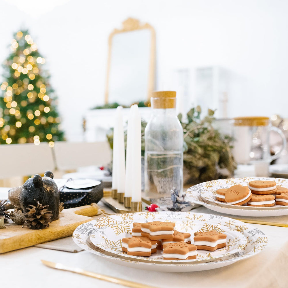 Yungyan disposable plates for winter party, easy cleanup after festivities