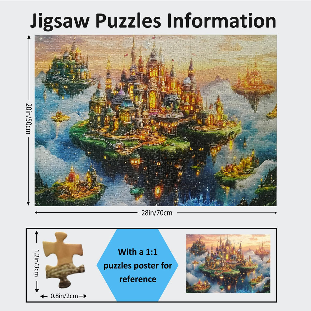Yunlus storage box and poster keep puzzles organized and easy to reference.