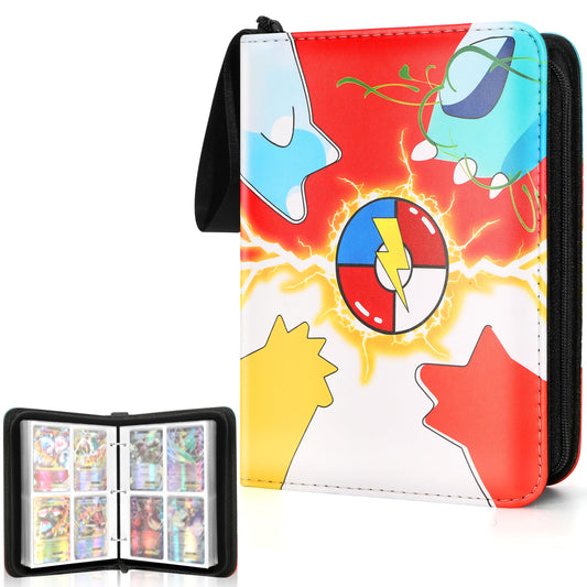 YunMor portable 4-pocket binder front view ideal for on-the-go card organization.