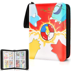 YunMor portable 4-pocket binder front view ideal for on-the-go card organization.