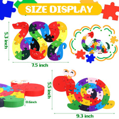 Yunsailing alphabet dinosaur puzzle boosts letter and number familiarity through play.