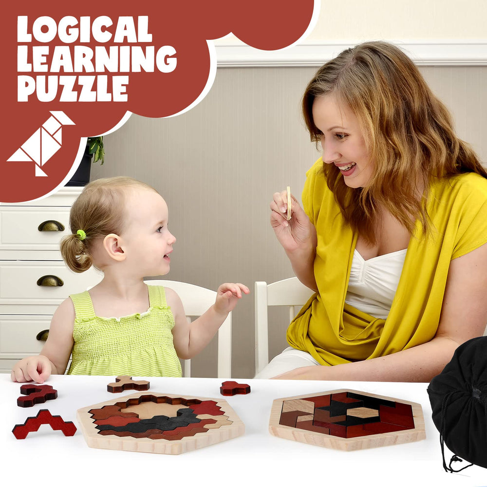 Yunsailing colorful wooden pieces offer tactile, engaging play sessions.