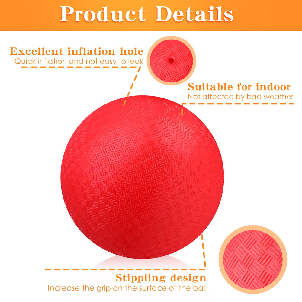 Yunsailing dodgeball 6in red with pump inset enables quick inflation.