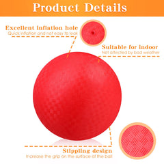 Yunsailing dodgeball 6in red with pump inset enables quick inflation.