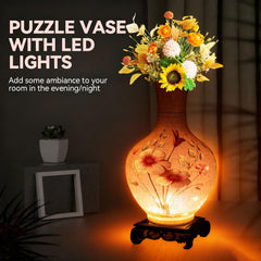 YunSheCSBS 164-piece puzzle vase during assembly offers a satisfying challenge.