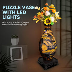 YunSheCSBS 3D puzzle vase assembly highlights creative challenge and focus.