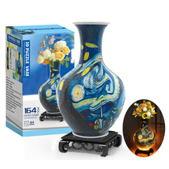 YunSheCSBS 3D puzzle vase with LED light as a glowing centerpiece
