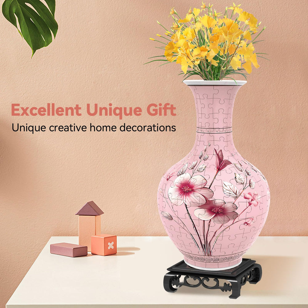 YunSheCSBS puzzle vase with removable water cup supports real or artificial flowers.