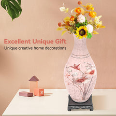 Puzzle vase water cup removable for floral display in pink
