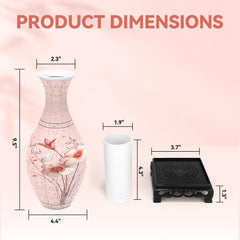 Vase placed in a home decor setting with pink hue