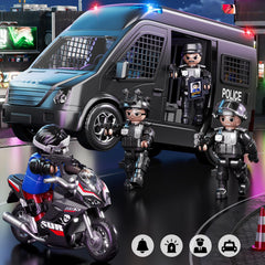 YunWings action figures set boosts storytelling during pretend police operations.