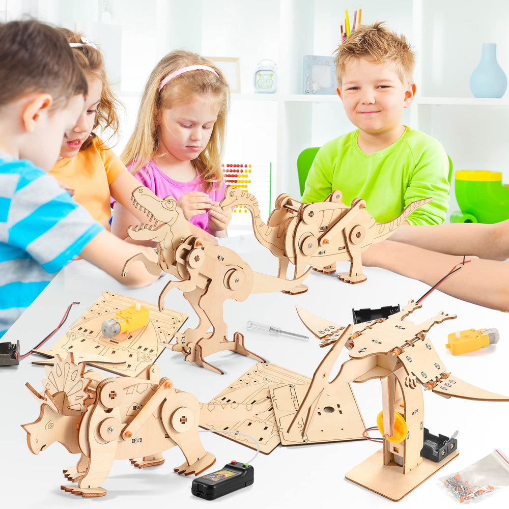 Yutin dinosaur STEM kit screws and instruction manual guide safe construction