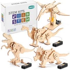 Yutin dinosaur STEM kit tyrannosaurus wooden puzzle enhances hands-on learning with movement